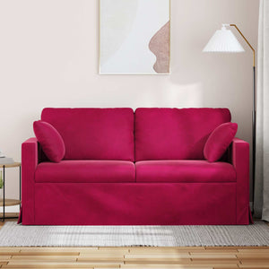 Divano Rosso Vino 158 x 78 x 80 cm Velluto