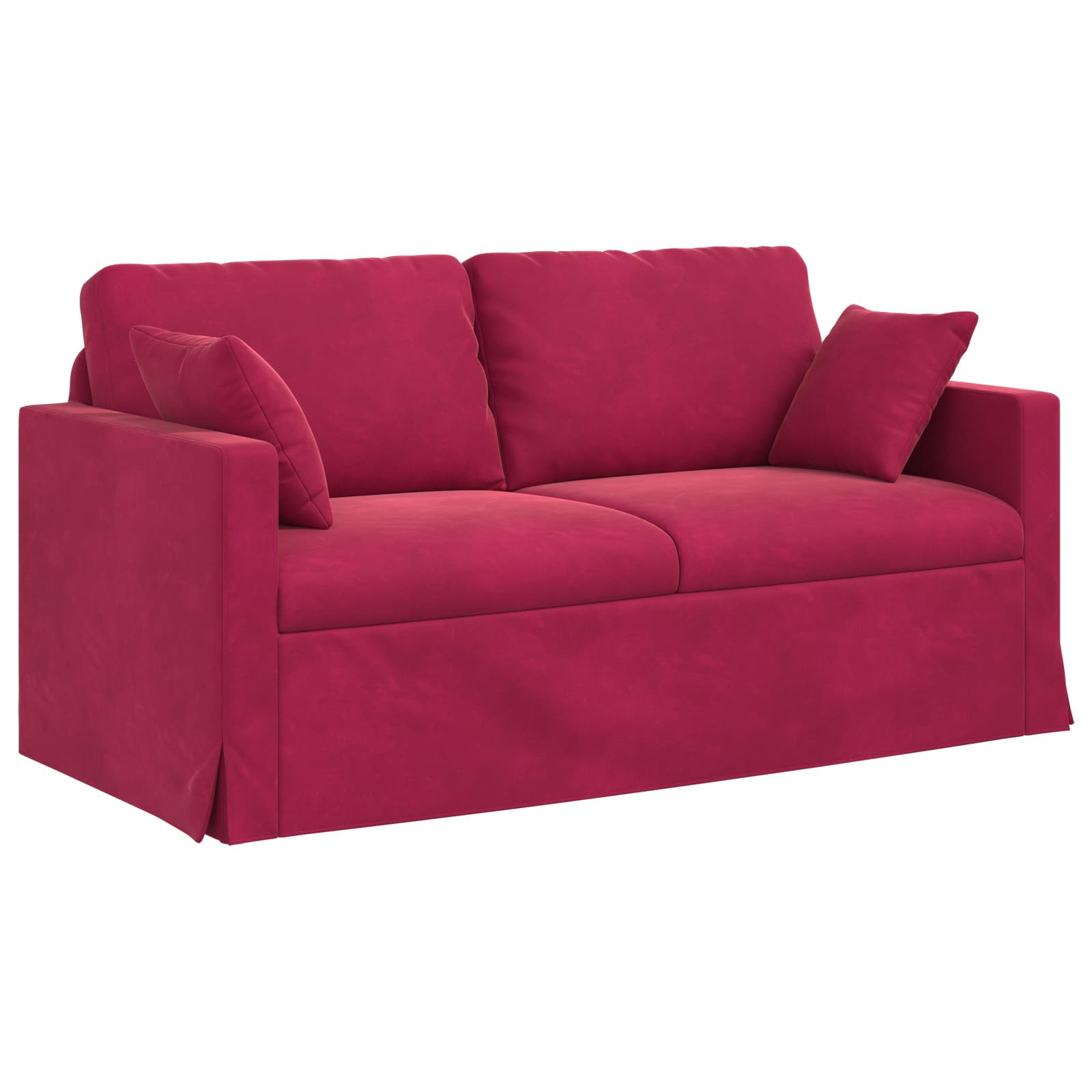 Divano Rosso Vino 158 x 78 x 80 cm Velluto