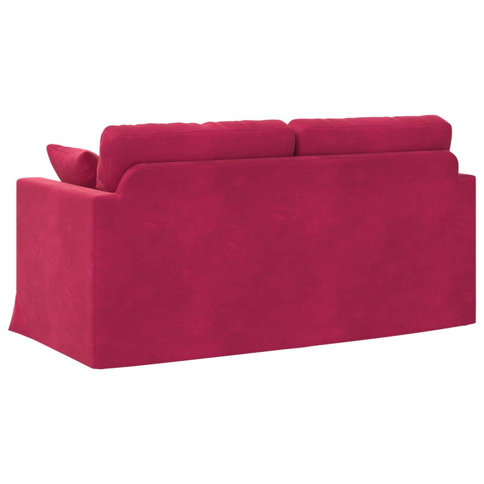 Divano Rosso Vino 158 x 78 x 80 cm Velluto