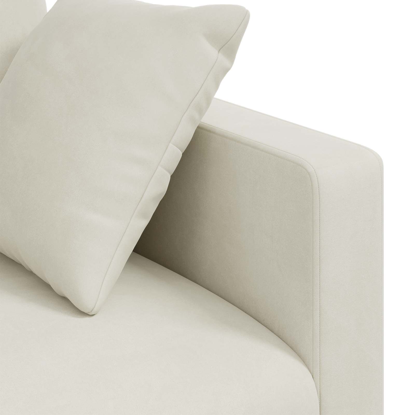 Divano Crema 158 x 78 x 80 cm Velluto 42024429