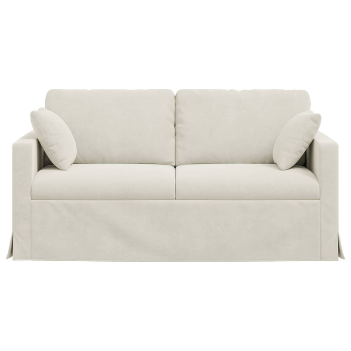 Divano Crema 158 x 78 x 80 cm Velluto 42024429
