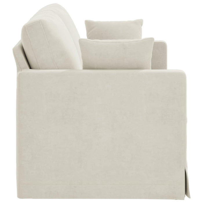 Divano Crema 158 x 78 x 80 cm Velluto 42024429