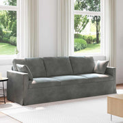 Divano Grigio scuro 228 x 78 x 80 cm Velluto 42024441