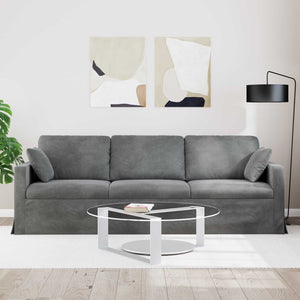 Divano Grigio scuro 228 x 78 x 80 cm Velluto 42024441