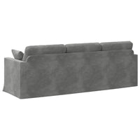 Divano Grigio scuro 228 x 78 x 80 cm Velluto 42024441