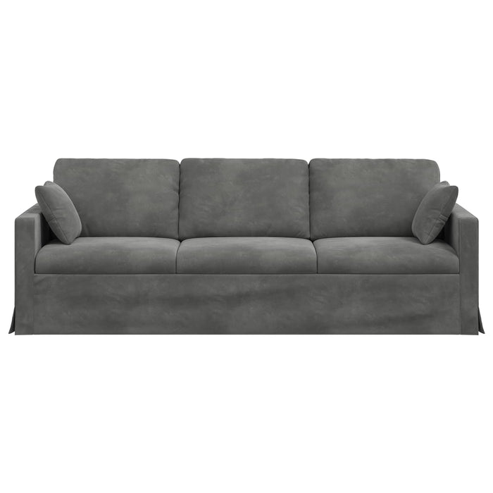 Divano Grigio scuro 228 x 78 x 80 cm Velluto 42024441