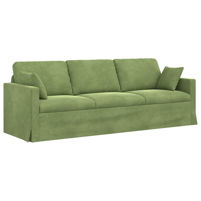 Divano Verde chiaro 228 x 78 x 80 cm Velluto 42024443