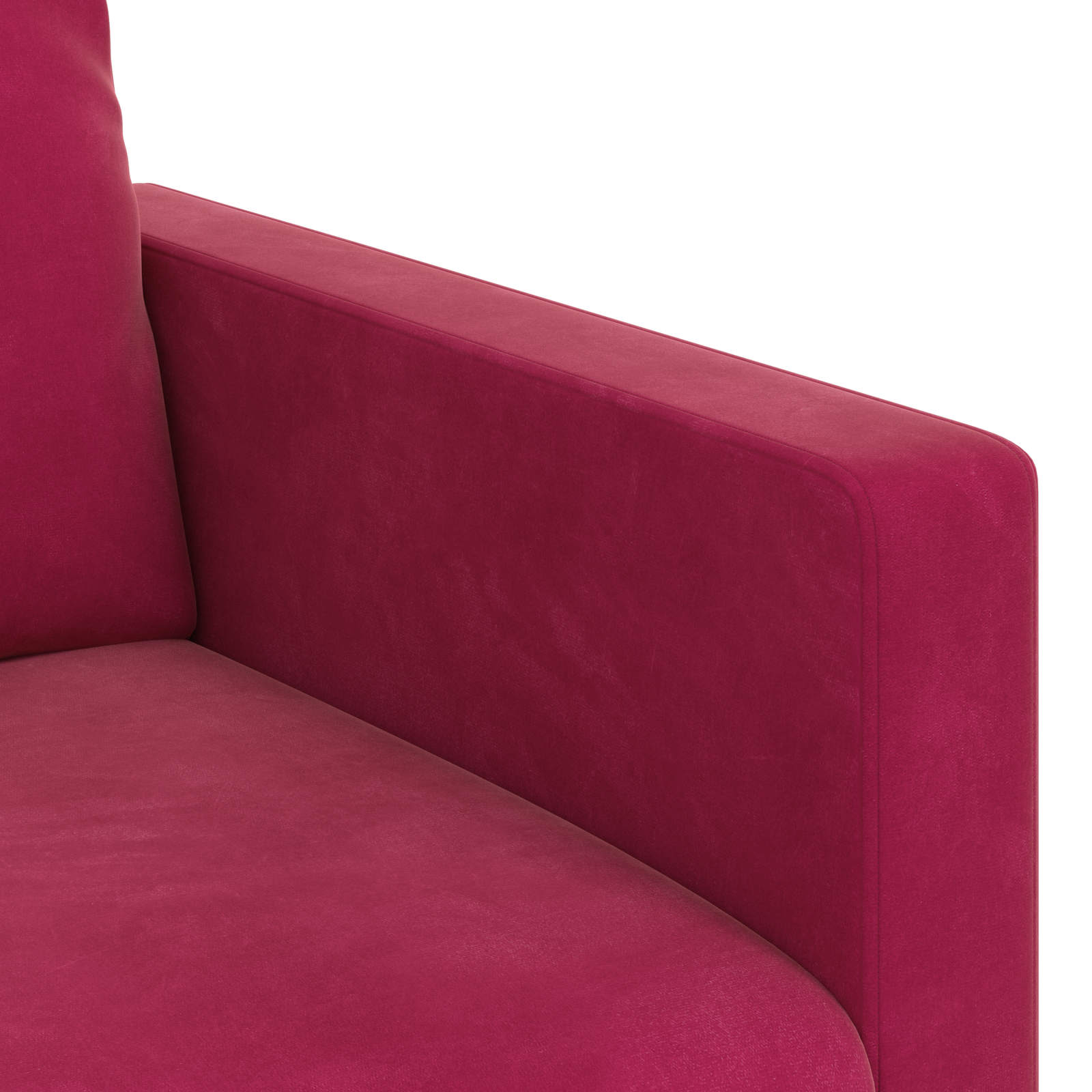 Divano Rosso Vino 228 x 78 x 80 cm Velluto 42024445
