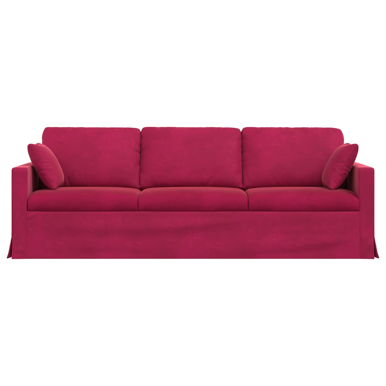 Divano Rosso Vino 228 x 78 x 80 cm Velluto 42024445