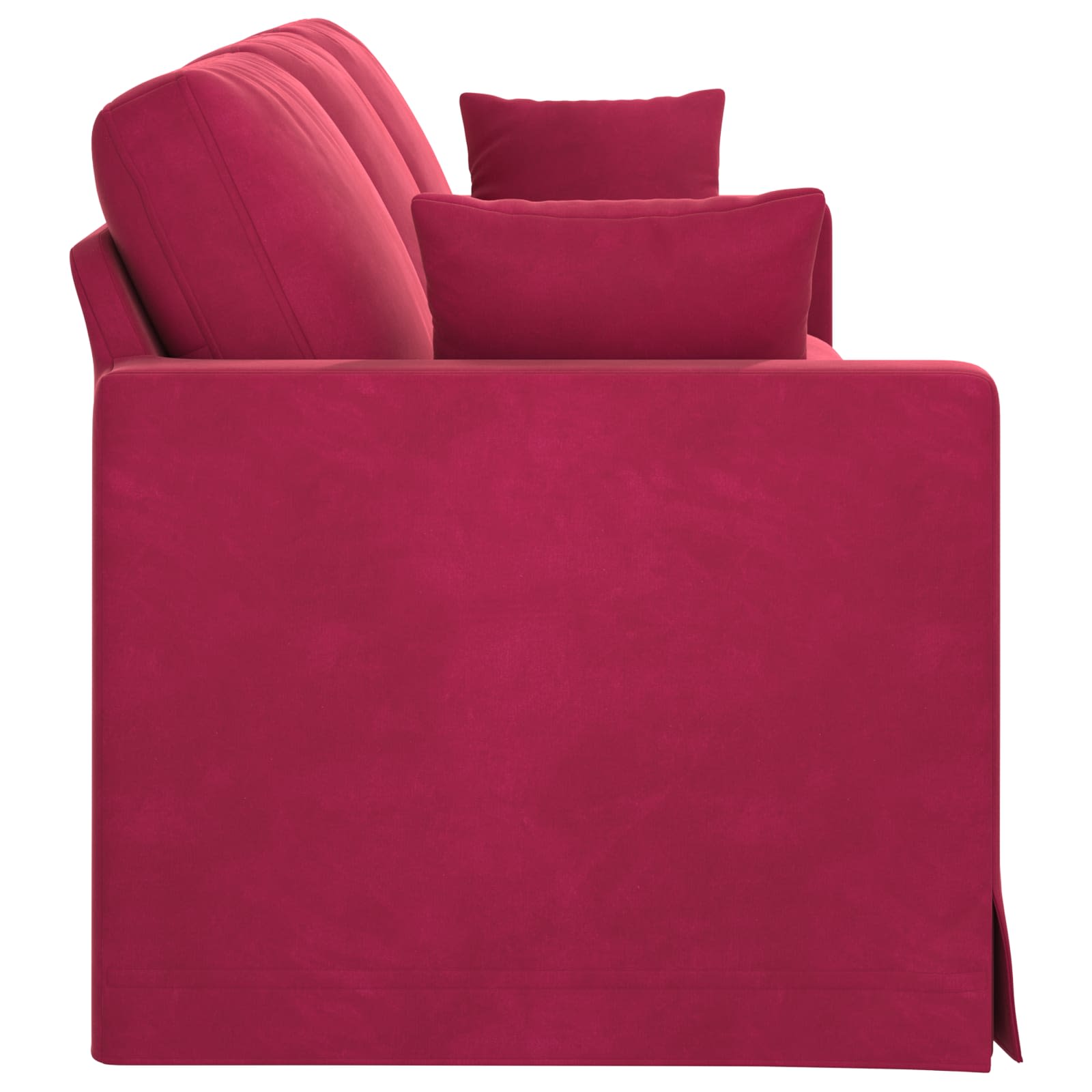 Divano Rosso Vino 228 x 78 x 80 cm Velluto 42024445