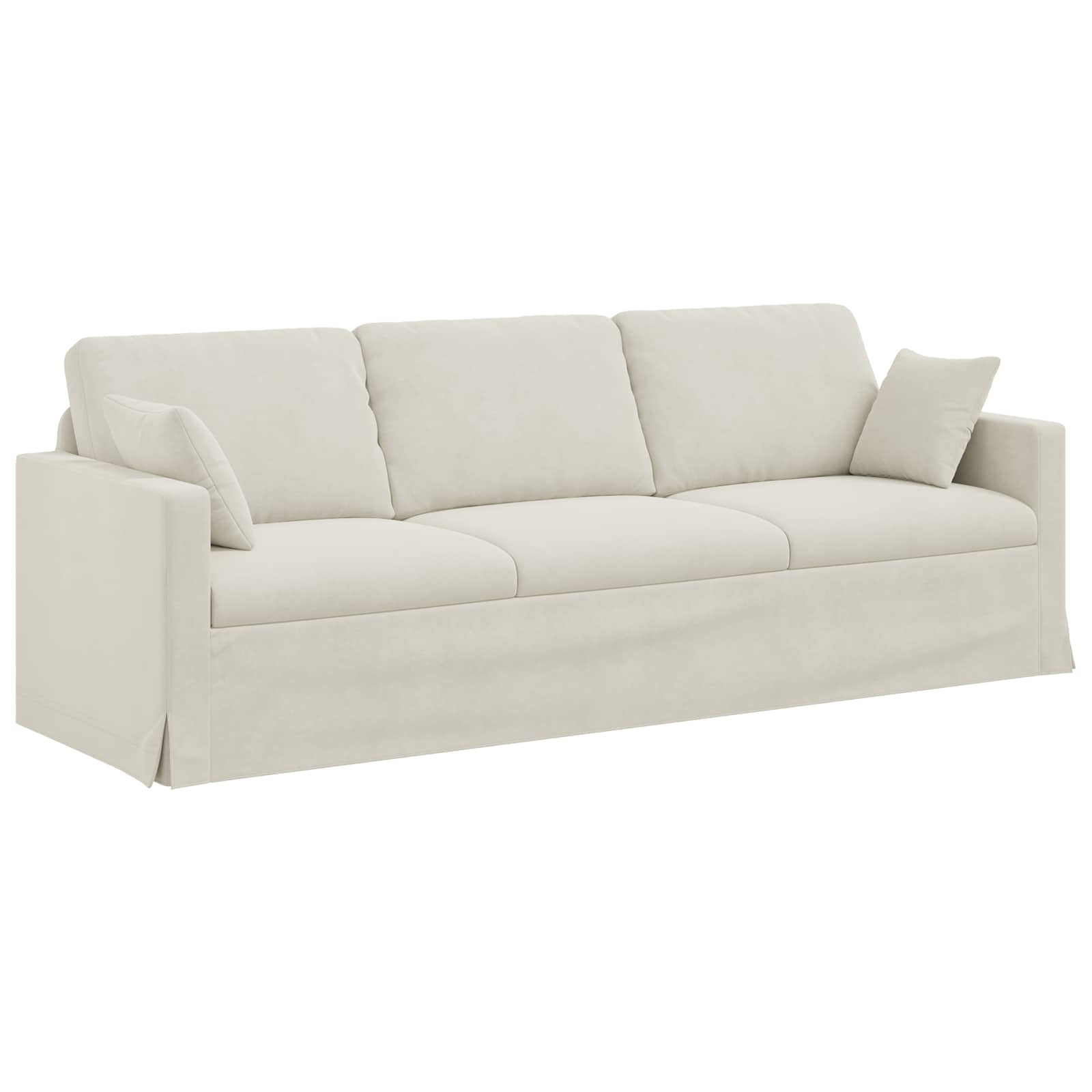 Divano Crema 228 x 78 x 80 cm Velluto 42024447