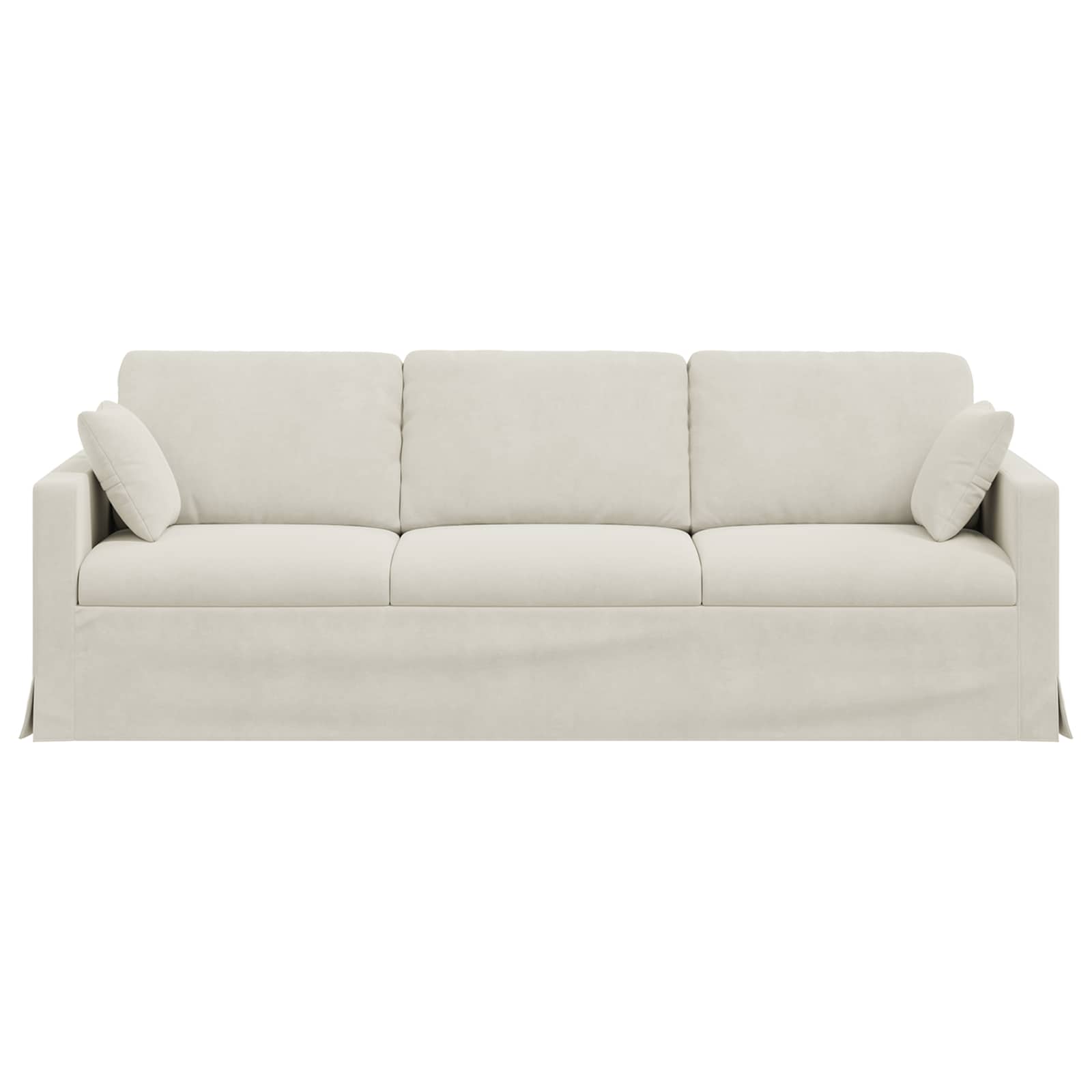 Divano Crema 228 x 78 x 80 cm Velluto 42024447