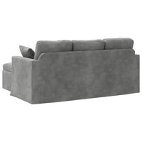 Divano Grigio scuro 198 x 134 x 80 cm Velluto 42024450