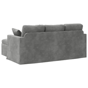 Divano Grigio scuro 198 x 134 x 80 cm Velluto 42024450