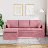 Divano Rosa 198 x 134 x 80 cm Velluto
