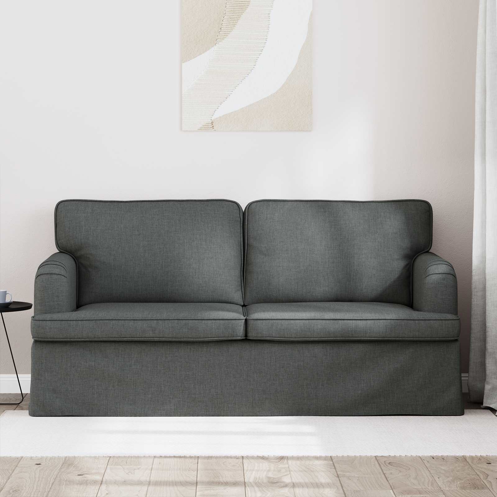 Divano Grigio scuro 142 x 80 x 85 cm Tessuto