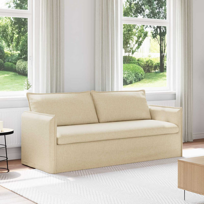 Divano Crema 195 x 82 x 85 cm Metallo 42024530