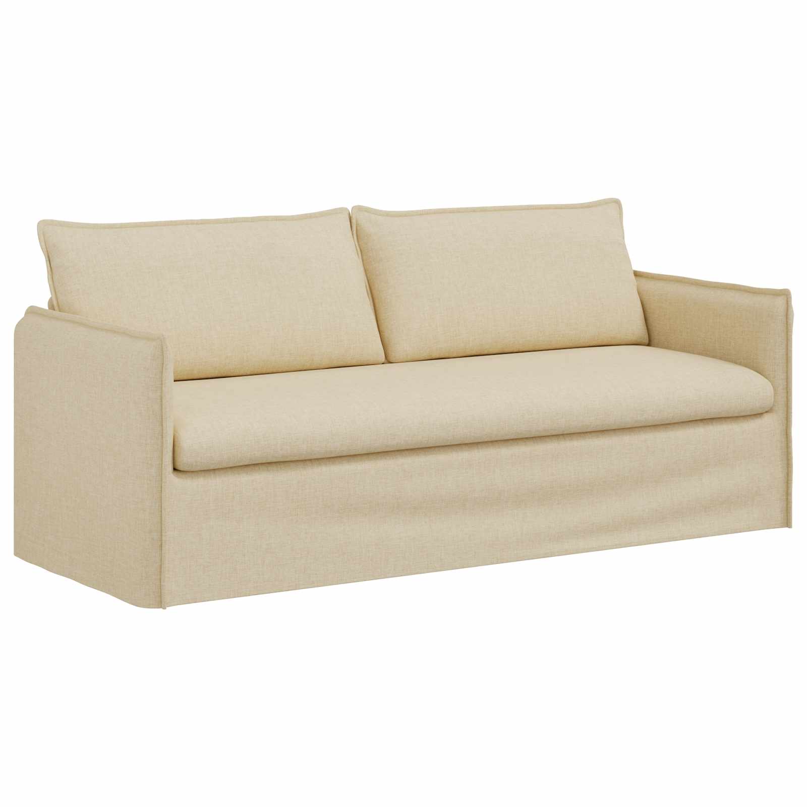 Divano Crema 195 x 82 x 85 cm Metallo 42024530