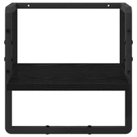 Scaffale da parete con lo scaffale Rovere Nero 30 x 25 x 30 cm 893637