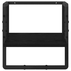 Scaffale da parete con lo scaffale Rovere Nero 30 x 25 x 30 cm 893637