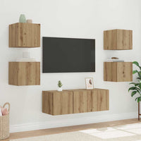 Mobile TV da parete Rovere Artigianale 30,5 x 35 x 30 cm 893638