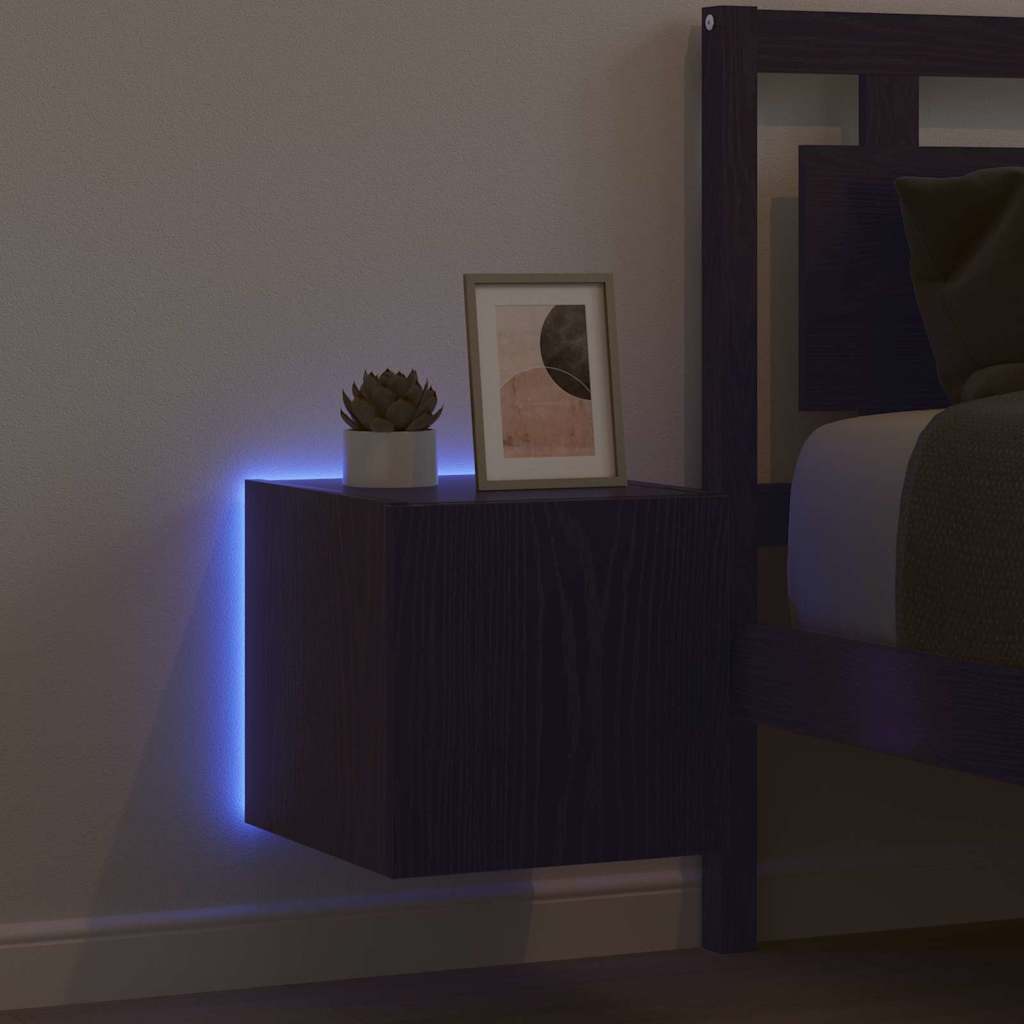 Mobile TV da parete Rovere Nero 30,5 x 35 x 30 cm 893639