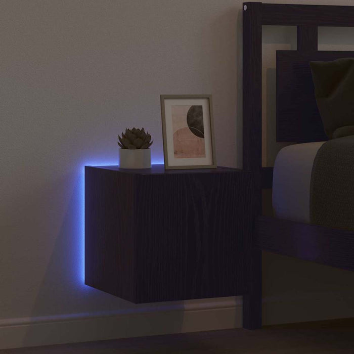 Mobile TV da parete Rovere Nero 30,5 x 35 x 30 cm 893639