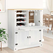 Mobile per vino Bianco 97 x 45 x 114 cm Pino massello 42024956