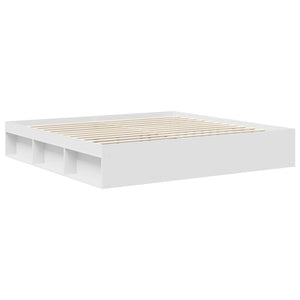 Struttura del letto Bianco 200 x 200 cm Legno multistrato 3407832