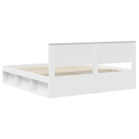 Struttura del letto Bianco 200 x 200 cm Legno multistrato 3407832