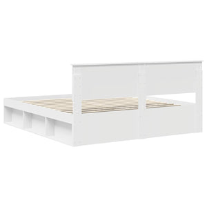 Struttura del letto Bianco 200 x 200 cm Legno multistrato 3407832