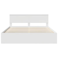 Struttura del letto Bianco 200 x 200 cm Legno multistrato 3407832