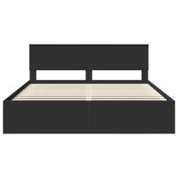 Struttura del letto Nero 200 x 200 cm Legno multistrato 3407833