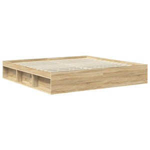 Struttura del letto Sonoma 200 x 200 cm Legno multistrato 3407834