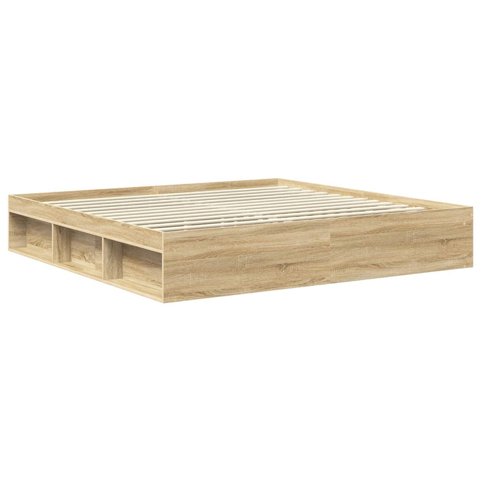 Struttura del letto Sonoma 200 x 200 cm Legno multistrato 3407834