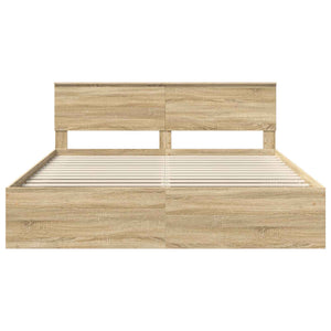 Struttura del letto Sonoma 200 x 200 cm Legno multistrato 3407834