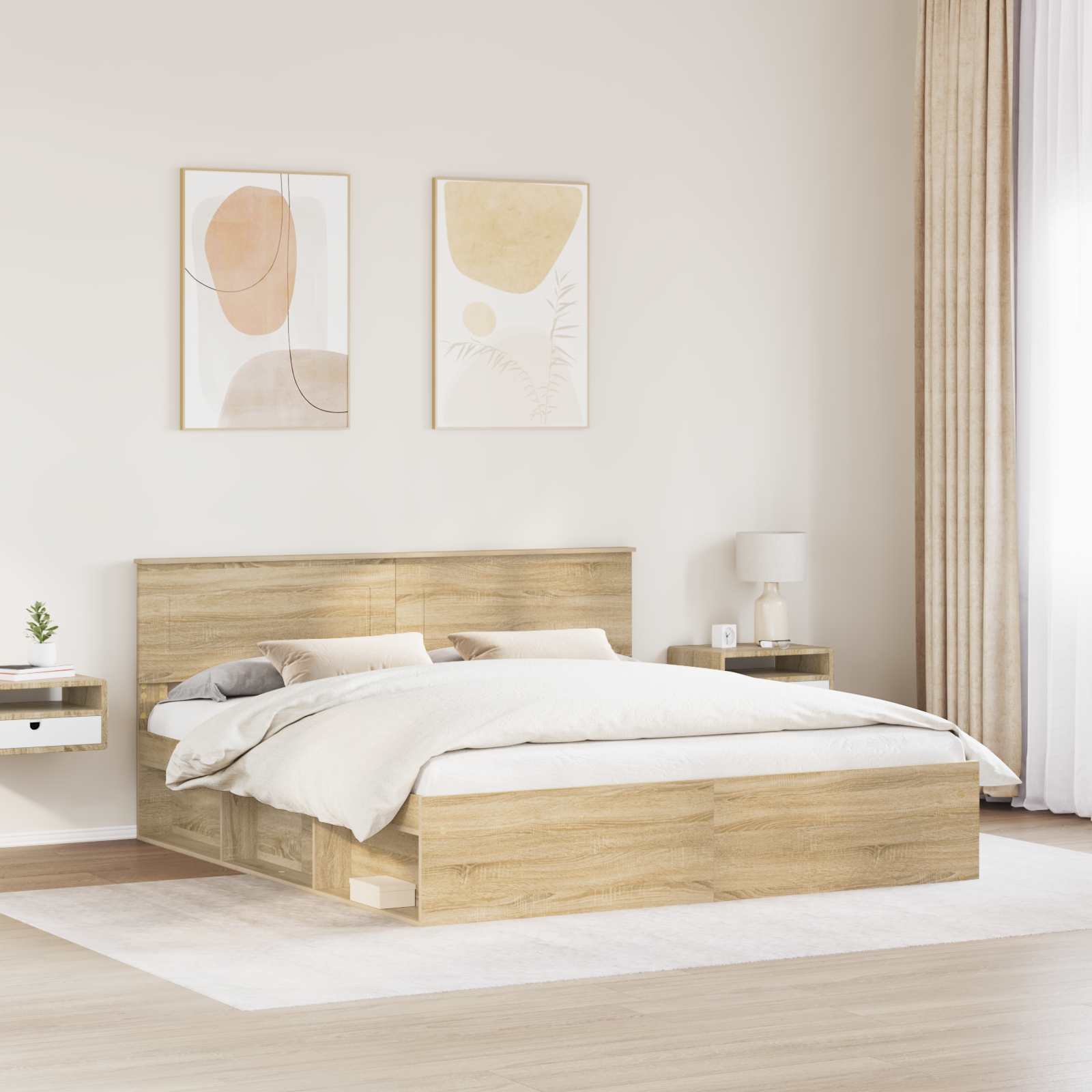 Struttura del letto Sonoma 180 x 200 cm Legno multistrato
