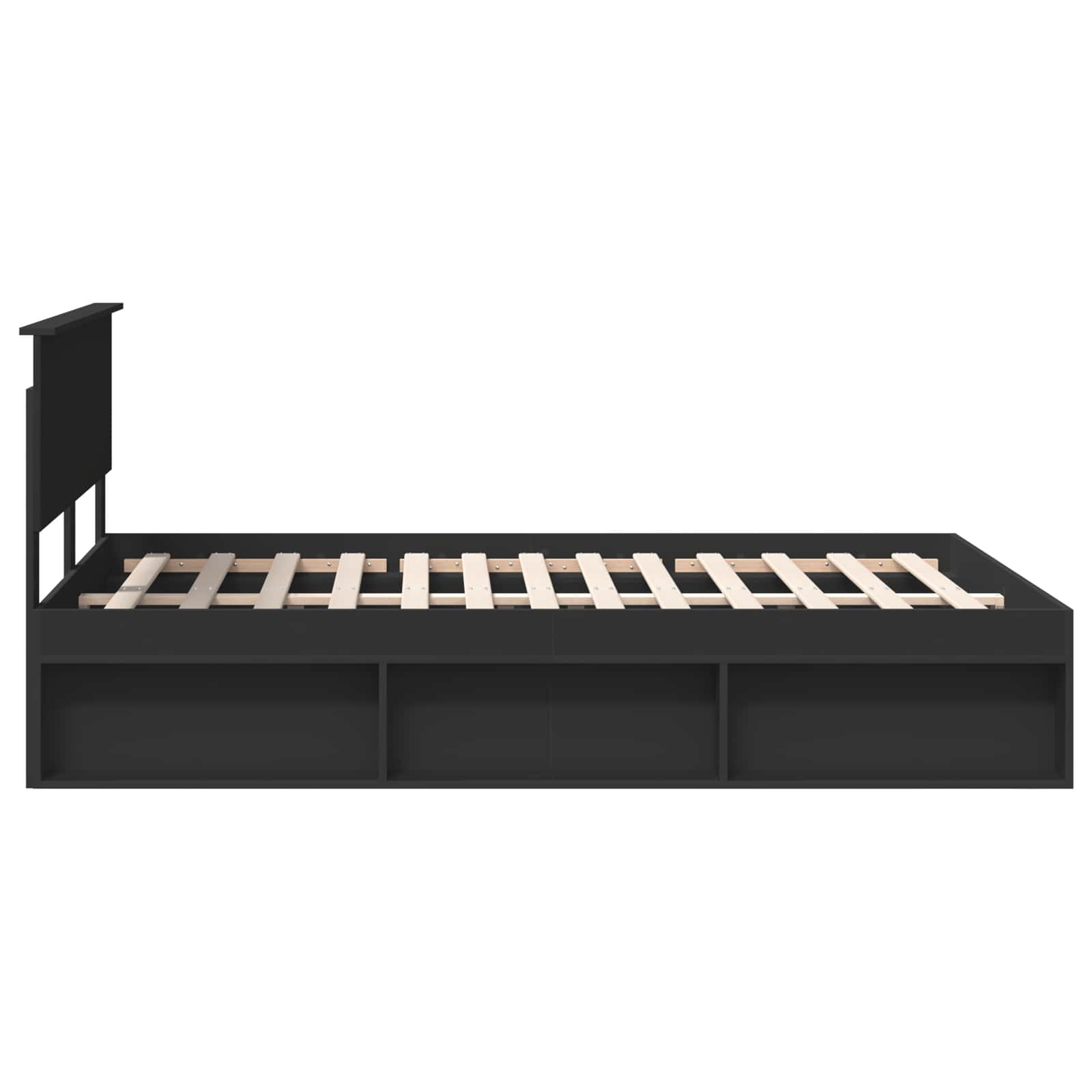 Struttura del letto Nero 160 x 200 cm Legno multistrato 3407851