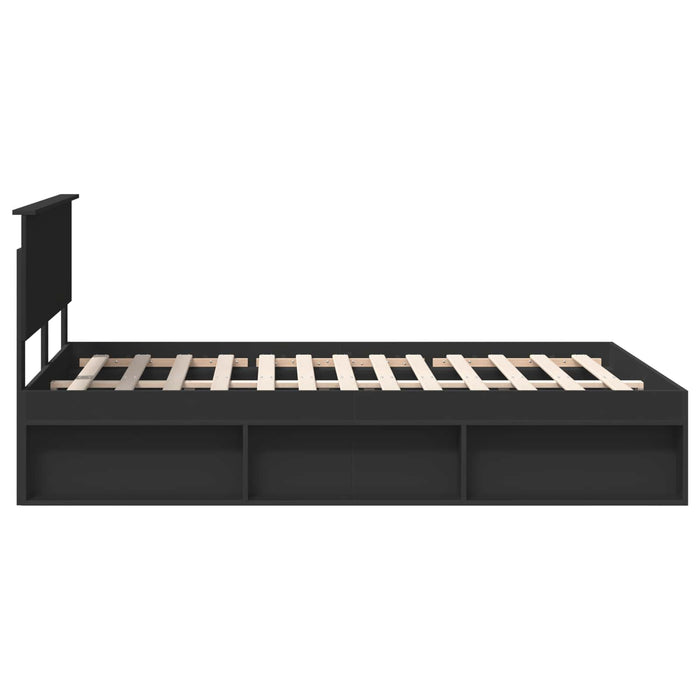 Struttura del letto Nero 140 x 190 cm Legno multistrato 3407869