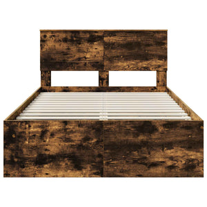 Struttura del letto Rovere fumé 135 x 190 cm Legno multistrato 3407890