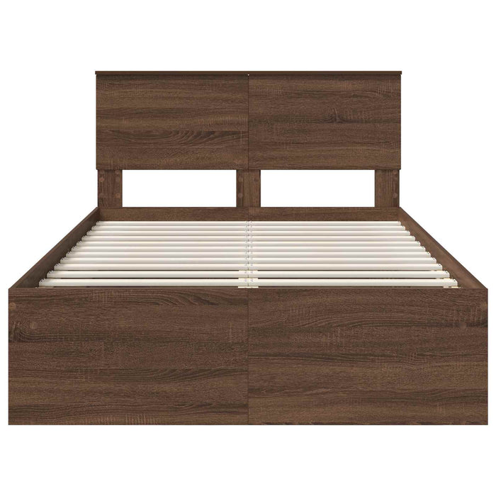 Struttura del letto con testiera Rovere Marrone 120 x 200 cm 3407910