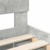 Struttura del letto con testiera Grigio Concretè 100 x 200 cm 3407916