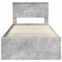 Struttura del letto con testiera Grigio Concretè 100 x 200 cm 3407916