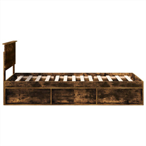 Struttura del letto Rovere fumé 100 x 200 cm Legno multistrato 3407917