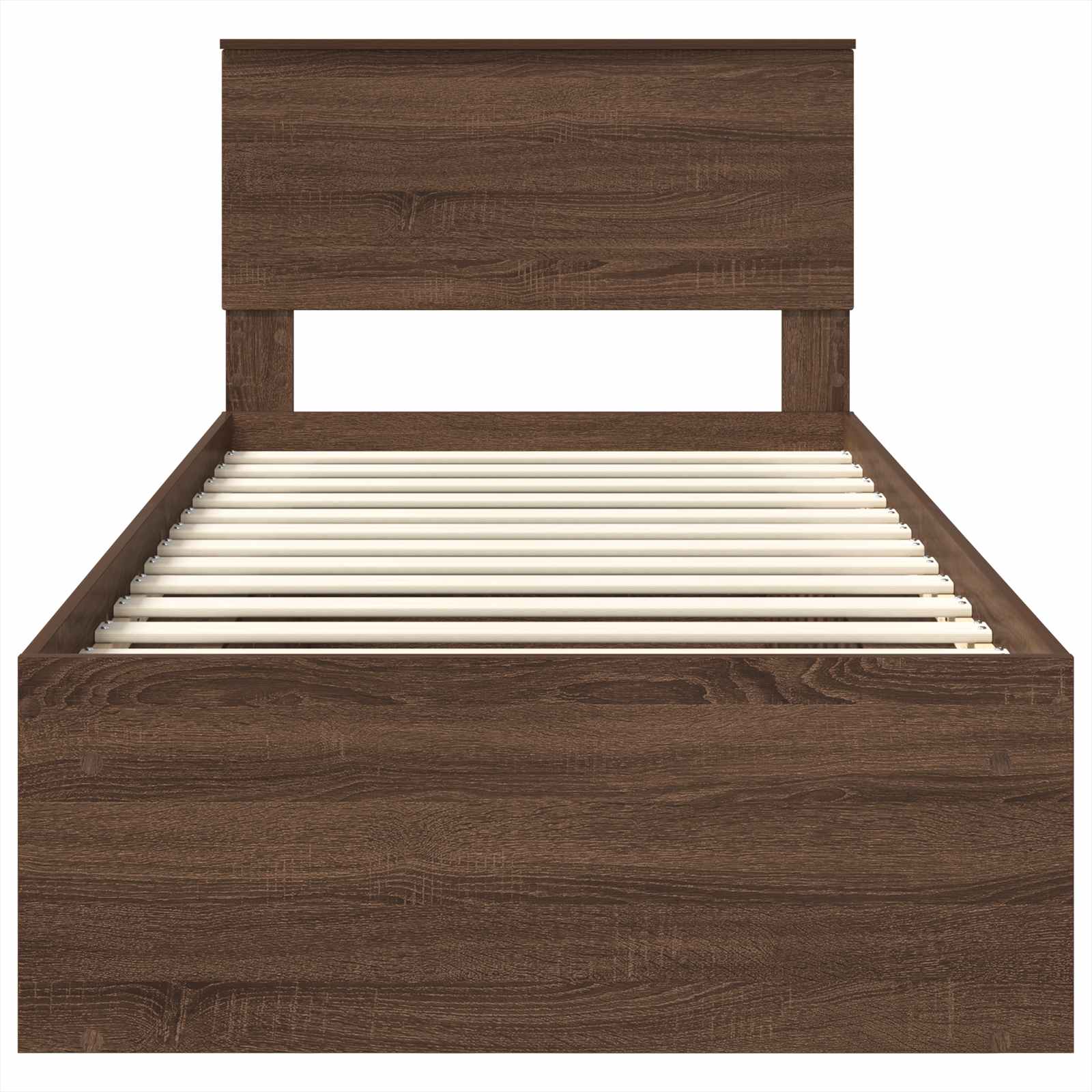 Struttura del letto con testiera Rovere Marrone 90 x 190 cm 3407928