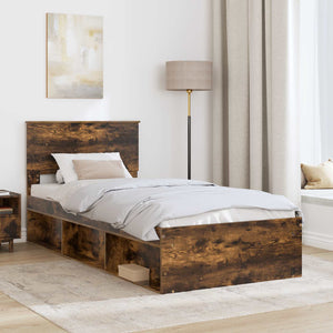 Struttura del letto Rovere fumé 90 x 200 cm Legno multistrato 3407935