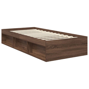 Struttura del letto con testiera-Giroletto con Testiera Rovere Marrone 90 x 200 cm 216109