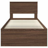 Struttura del letto con testiera Rovere Marrone 90 x 200 cm 3407937