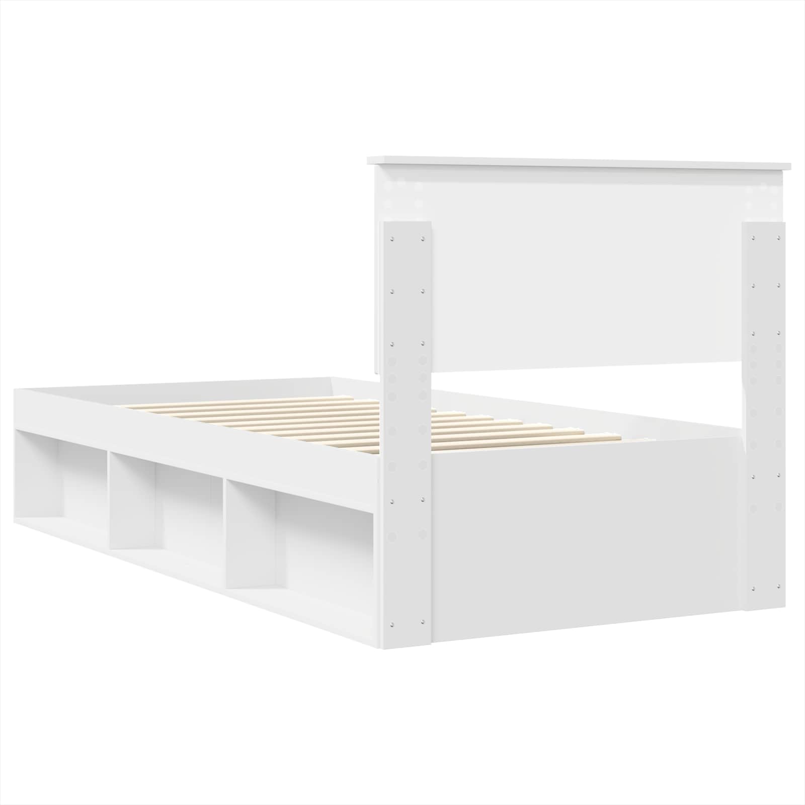 Struttura del letto Bianco 75 x 190 cm Legno multistrato 3407940