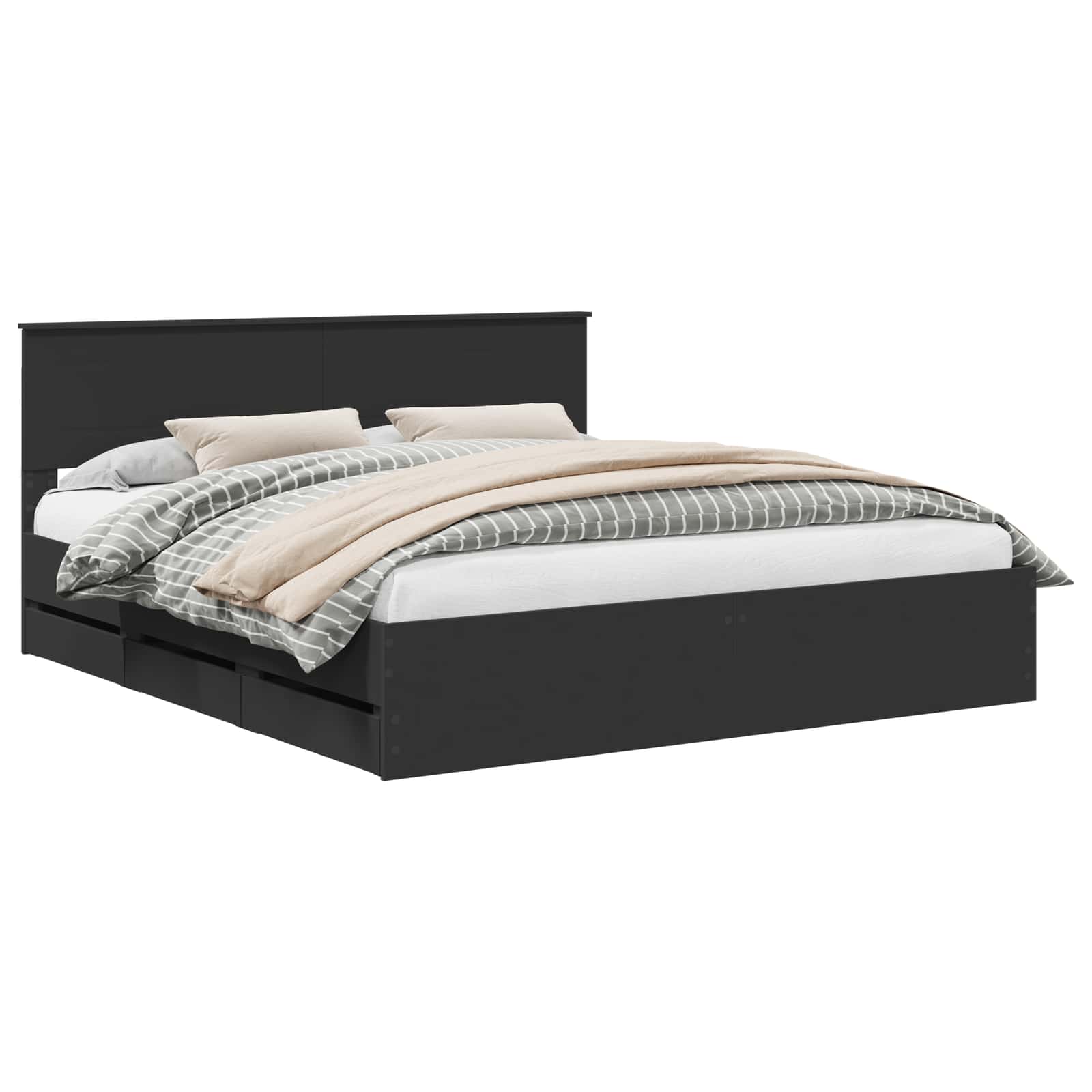 Struttura del letto Nero 180 x 200 cm Legno Ingegnerizzato 3407957